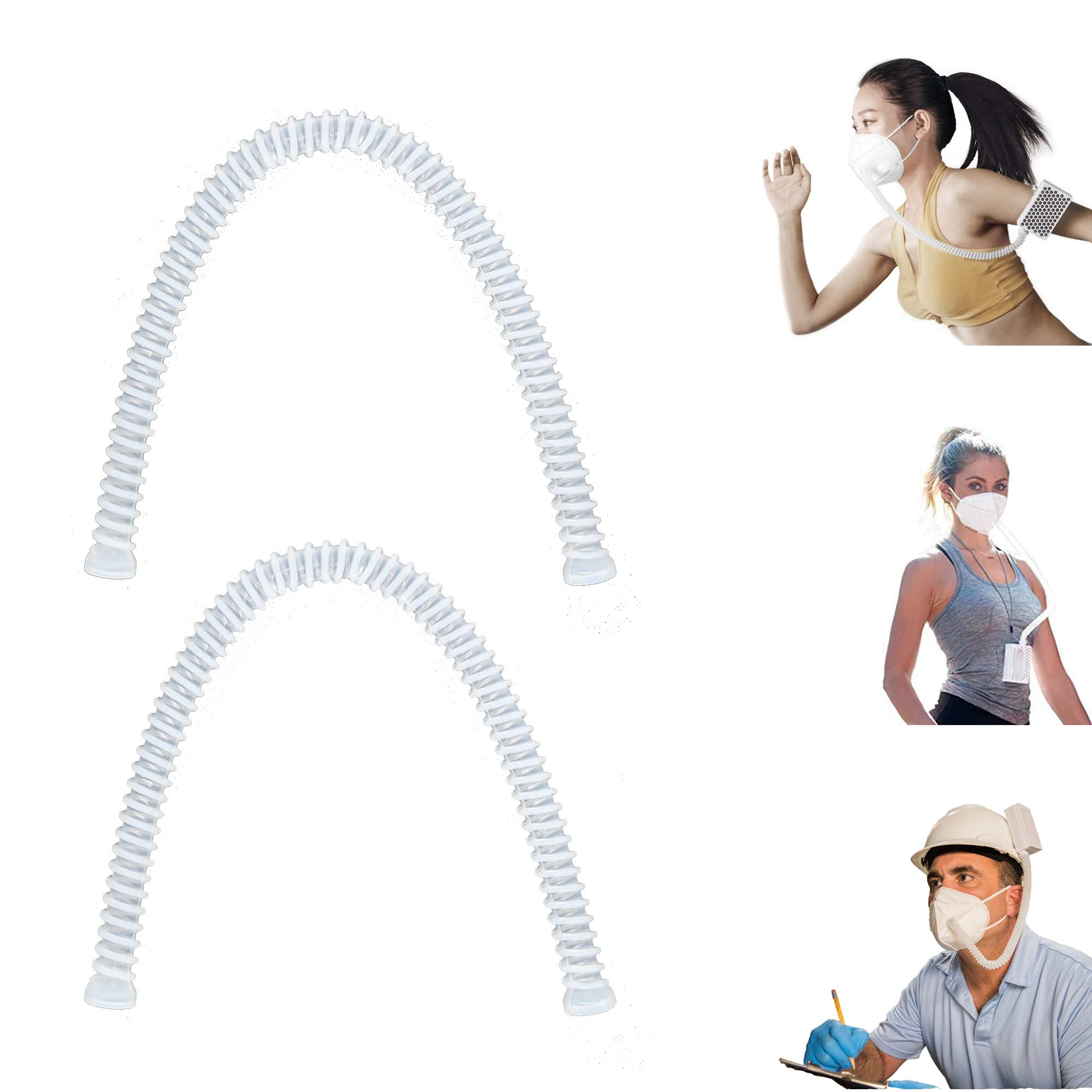 (2 Pack) Compatible with Rsenr R18 & BROAD AirPro FB2 Silicone Air Tubing Hose - White Replacement Tubing for CPAP, Oxygen Concentrators & Home Medical Devices