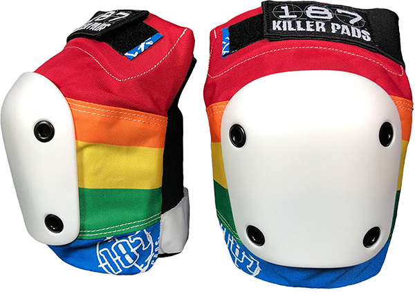 187 Slim Knee Pads for Women & Men - Lightweight Rainbow Color Knee Support for Work, Sports, Yoga, Gardening & Construction - Breathable Comfort for Active Lifestyles