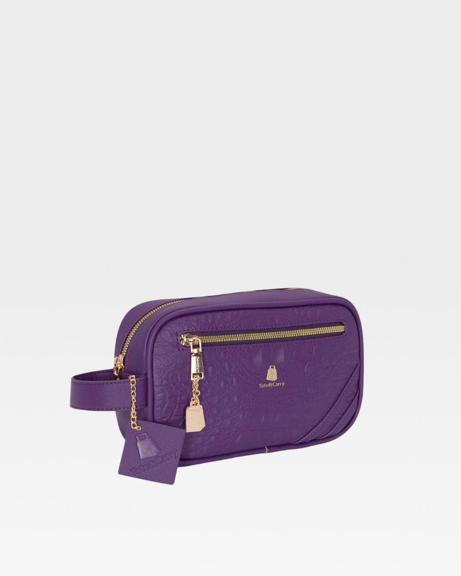 Premium Apollo 2 Travel Toiletry Bag - Waterproof Hanging Cosmetic Organizer for Women & Men, Perfect for Airplane, Gym, Camping & Business Trips (Purple)