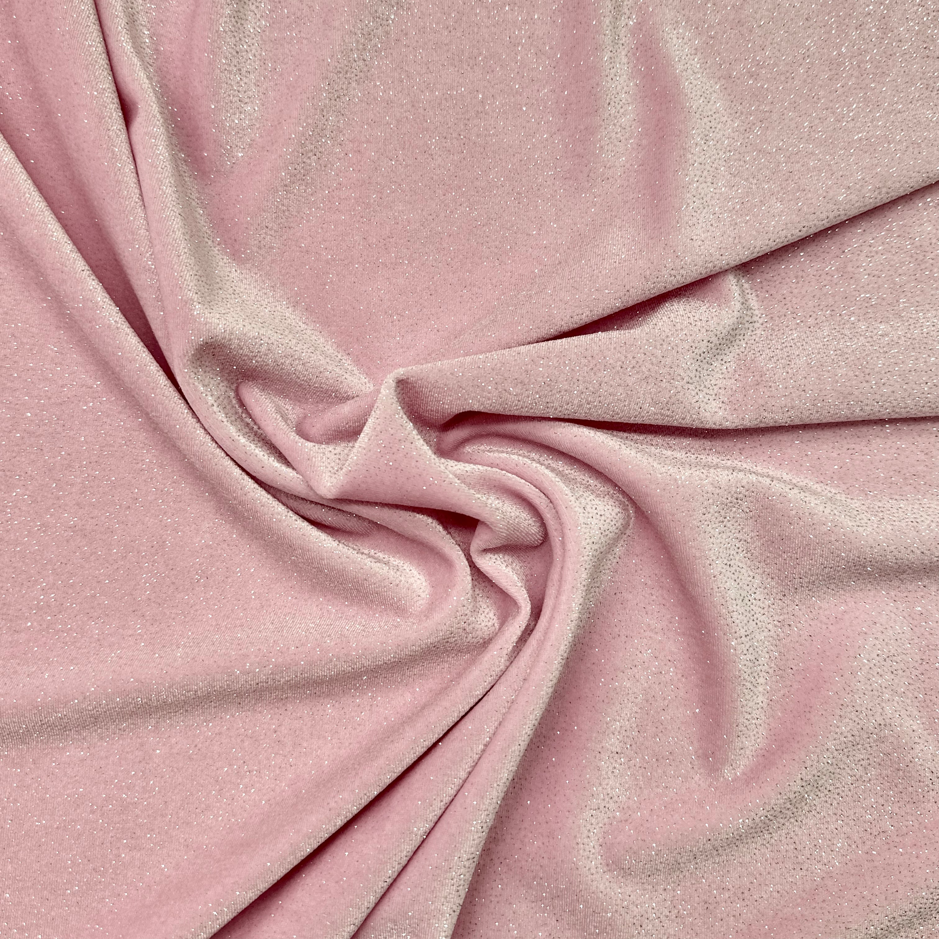 Cosmic Velvet Silver on Baby Pink - Soft & Luxurious Fabric for Baby Clothes, Blankets & Nursery Decor | Perfect for Newborn Gifts & Cozy Home Textiles