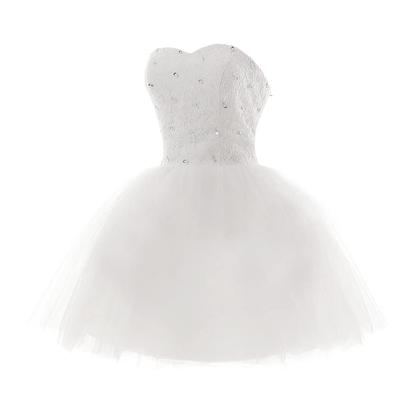 Strapless Prom Dresses 2024 | Short Lace Tulle A-Line Quinceanera & Homecoming Dresses for Juniors | Cocktail Party, Sweet 16, Formal Dance & Special Occasions