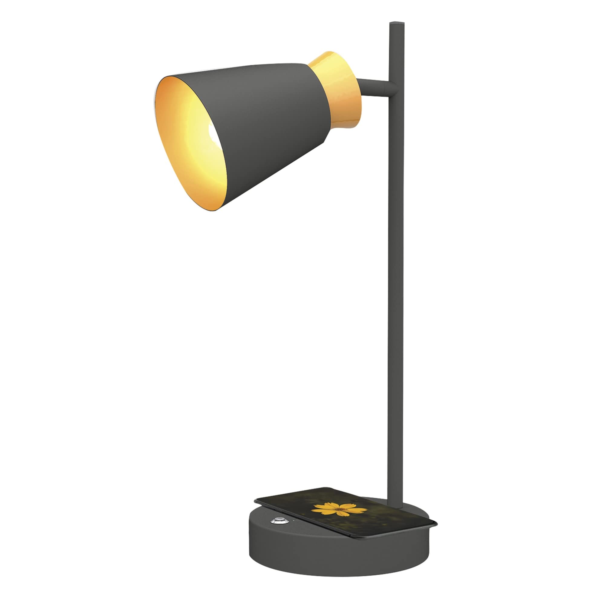 Realspace™ Vilara LED Desk Lamp with USB & Qi Wireless Charger - 16