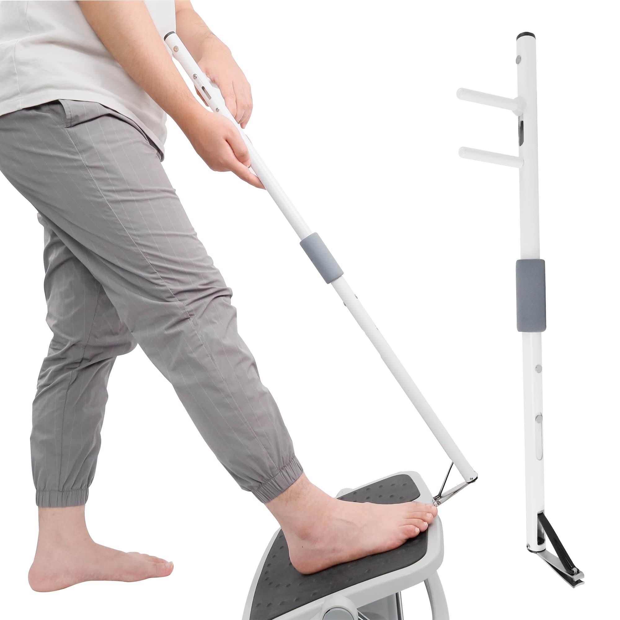 ILOKNZI Long Handle Toe Nail Clippers - 4mm Wide Mouth, Full Aluminum Shank, No Bending Needed, Easy Reach Tool (72cm) for Seniors, Diabetics & People with Limited Mobility - Perfect for Home, Travel & Pedicure Care