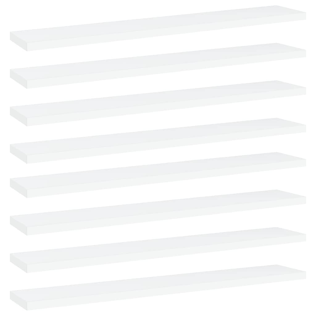 8-Pack White Bookshelf Boards 23.6