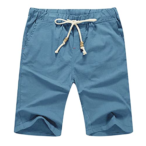 Alalaso Men's Flat Front Cargo Shorts with Drawstring - Lightweight Summer Workout Jogger Shorts for Sports, Gym & Outdoor Activities - Quick-Dry Sweat Shorts for Running, Hiking & Casual Wear