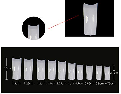 WOIWO 300PCS Fake Nail Patches - Natural French Press On Nails with Full Cover Tips | DIY Manicure Kit for Home, Salon & Party Use