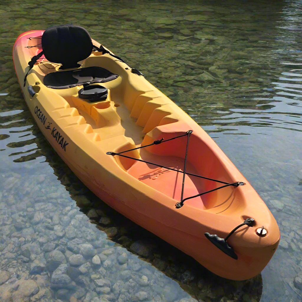 Premium Sit-On-Top Single Kayak for Rent - Lightweight & Stable for Lakes, Rivers & Coastal Adventures - Perfect for Recreation, Fishing & Water Exploration