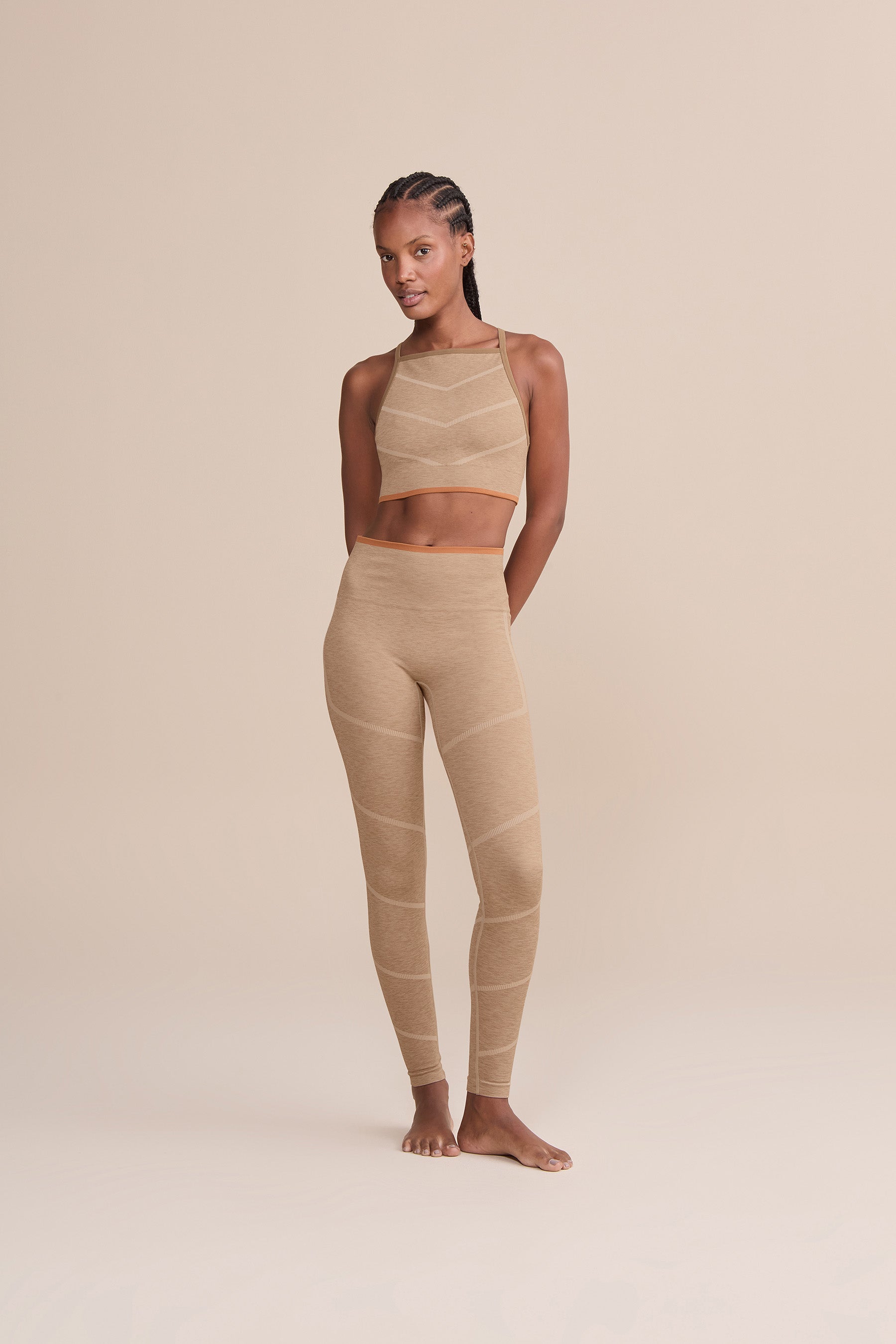 Flextex Seamless Long Leggings for Women - High Waist Yoga Pants, Workout Running Tights - Comfortable & Stretchy Activewear for Gym, Lounge & Everyday Wear