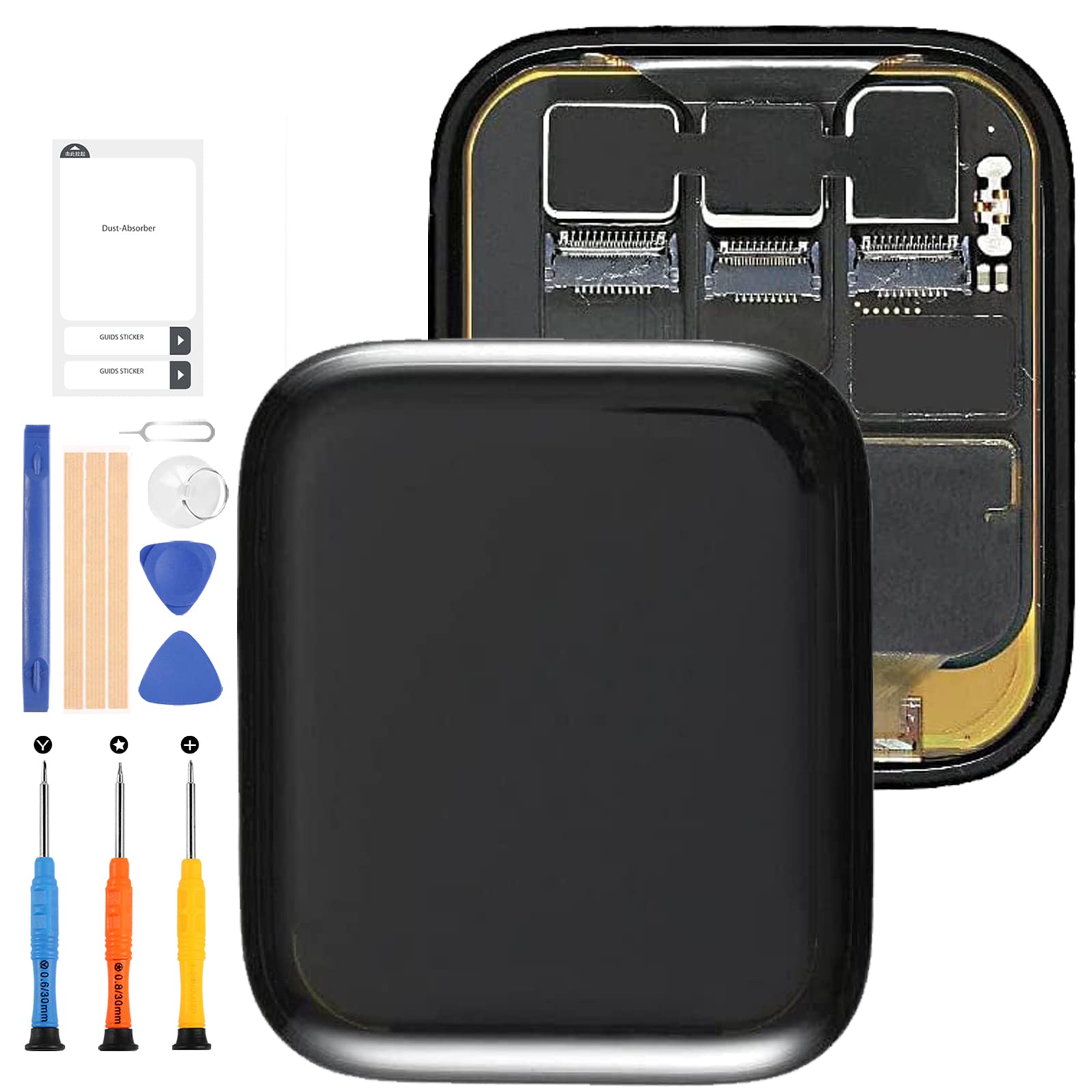 Apple Watch SE 44mm Screen Replacement Kit - LCD Display Touch Screen Digitizer Assembly with Free Tempered Glass & Repair Tools | Compatible with Apple Watch SE 44mm (2020 Model) | Perfect for DIY Repairs, Cracked Screen Replacement & Water Damage Fixes