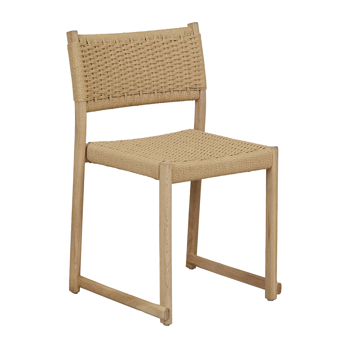 Anton Paper Cord Dining Chair - Natural Woven Seat, Solid Wood Frame, Mid-Century Modern Design - Perfect for Kitchen, Dining Room, and Breakfast Nook