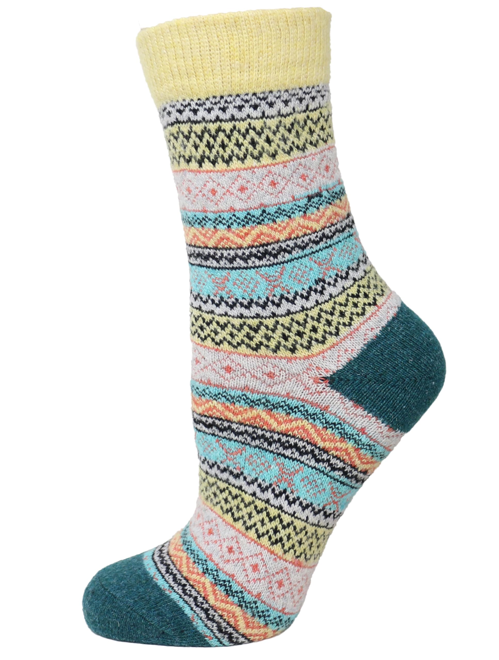 KMystic Women's 6-Pack Hiking Trail Socks - Moisture Wicking & Cushioned for Outdoor Adventures, Camping & Backpacking