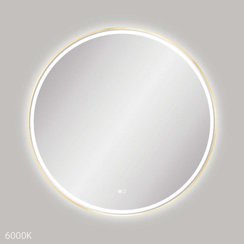 Fienza LED900FRUB Reba LED Urban Brass Framed Mirror - 35.4