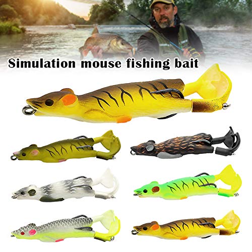 Arinda Bionic Bait Simulation Mouse Fishing Lure - Realistic Mouse-Shaped Bait for Bass, Trout & Freshwater Fishing - Durable & Reusable Artificial Lure for Outdoor Fishing Adventures (Great for Lakes, Rivers & Ponds)