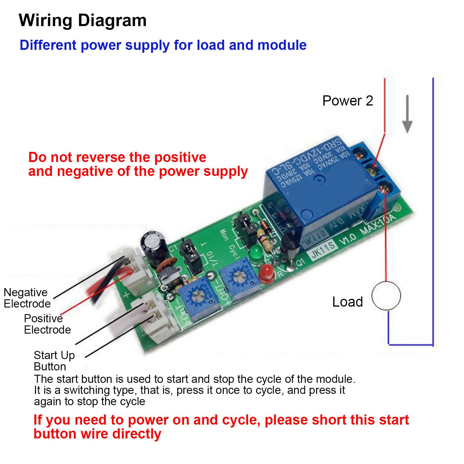 YWBL-WH Adjustable Cycle Timer Delay Relay Module - DC 5V 12V 24V On/Off Switch for Machine Repetitive Testing | Industrial Automation & Equipment Control | Perfect for CNC Machines, Conveyor Belts, and Laboratory Equipment