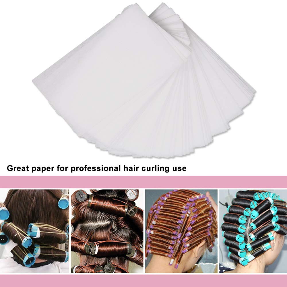 Wowobjects® Salon Hair Dye Thickened Perm Paper - High Temperature Resistant Barber Tissue for Hot & Cold Perming - Professional Hair Styling & Coloring Accessories for Salons & Home Use