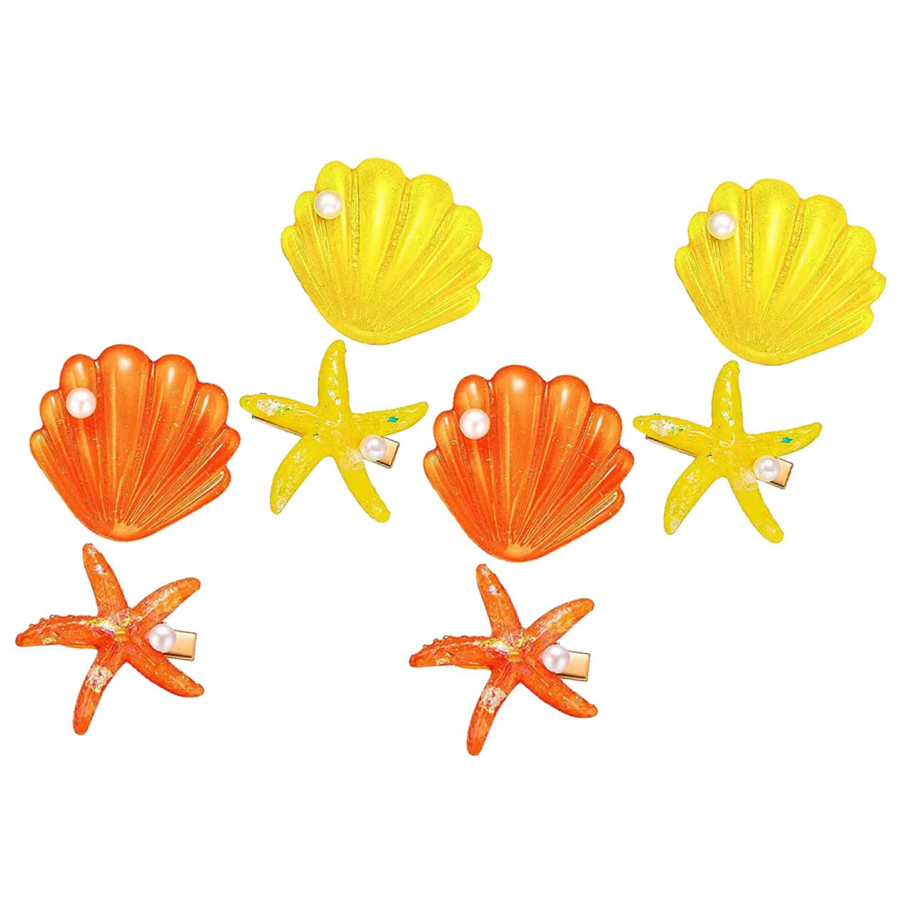 Minkissy 8pcs Alligator Hair Clips - Korean Style Hair Accessories for Girls, Mermaid & Beach Hair Jewelry - Perfect for Styling, Ocean Themed Parties, and Everyday Wear