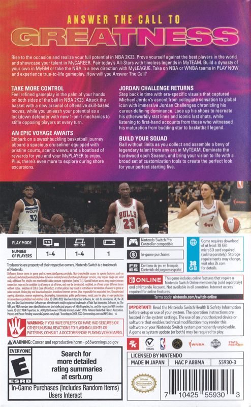 Used NBA 2K23 Nintendo Switch Video Game - Pre-Owned Basketball Sports Game for Switch Console | Perfect for NBA Fans, Gaming Enthusiasts & Multiplayer Fun
