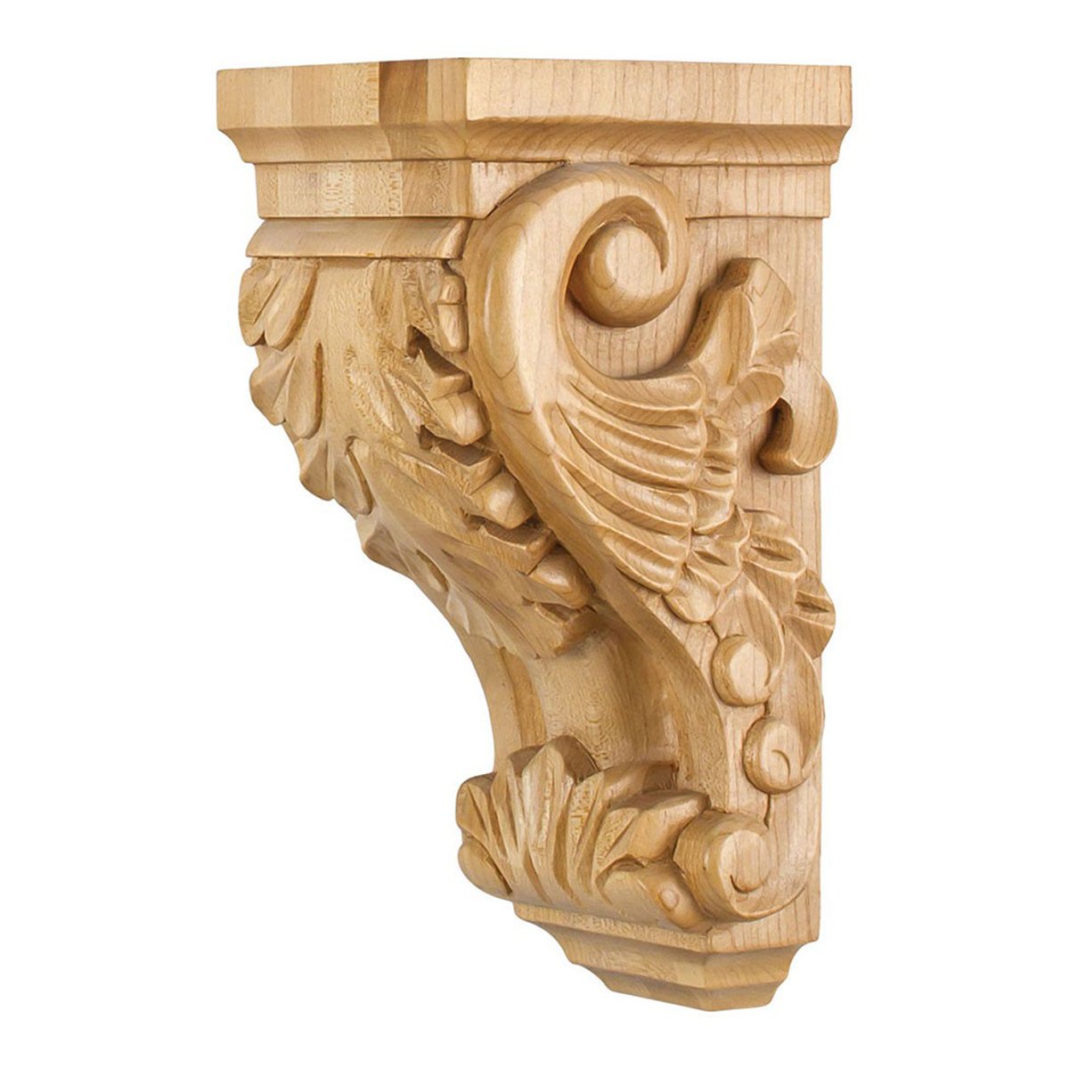 Hardwood Small Oak Acanthus Corbel 4.5