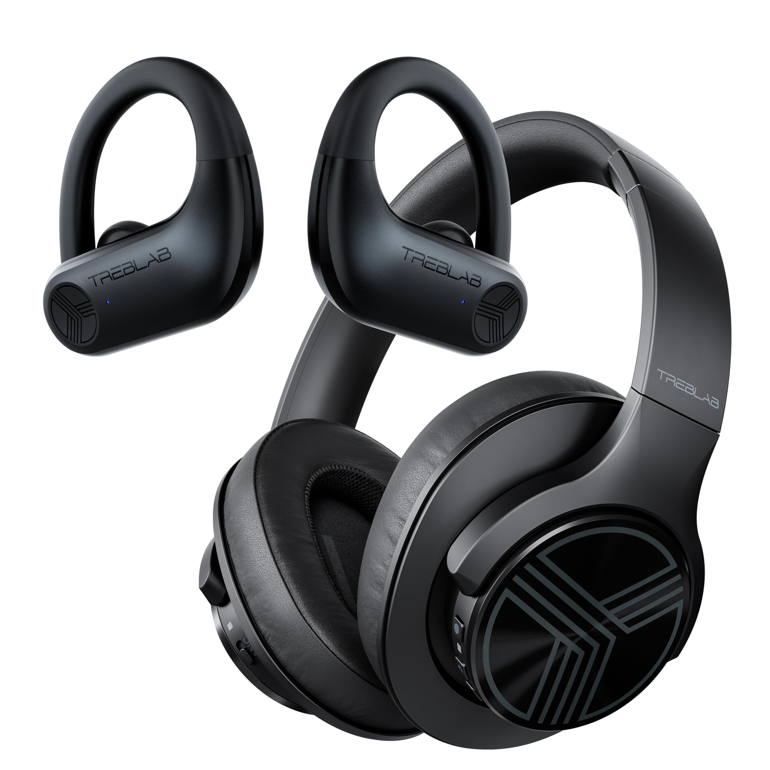 TREBLAB Z2 Wireless Bluetooth Over-Ear Headphones with Active Noise Cancelling, 35H Battery Life - Premium Sound for Travel, Work & Gym | X3 Pro True Wireless Earbuds with Bluetooth 5.3, 145H Playtime - Ideal for Running, Sports & Daily Commute