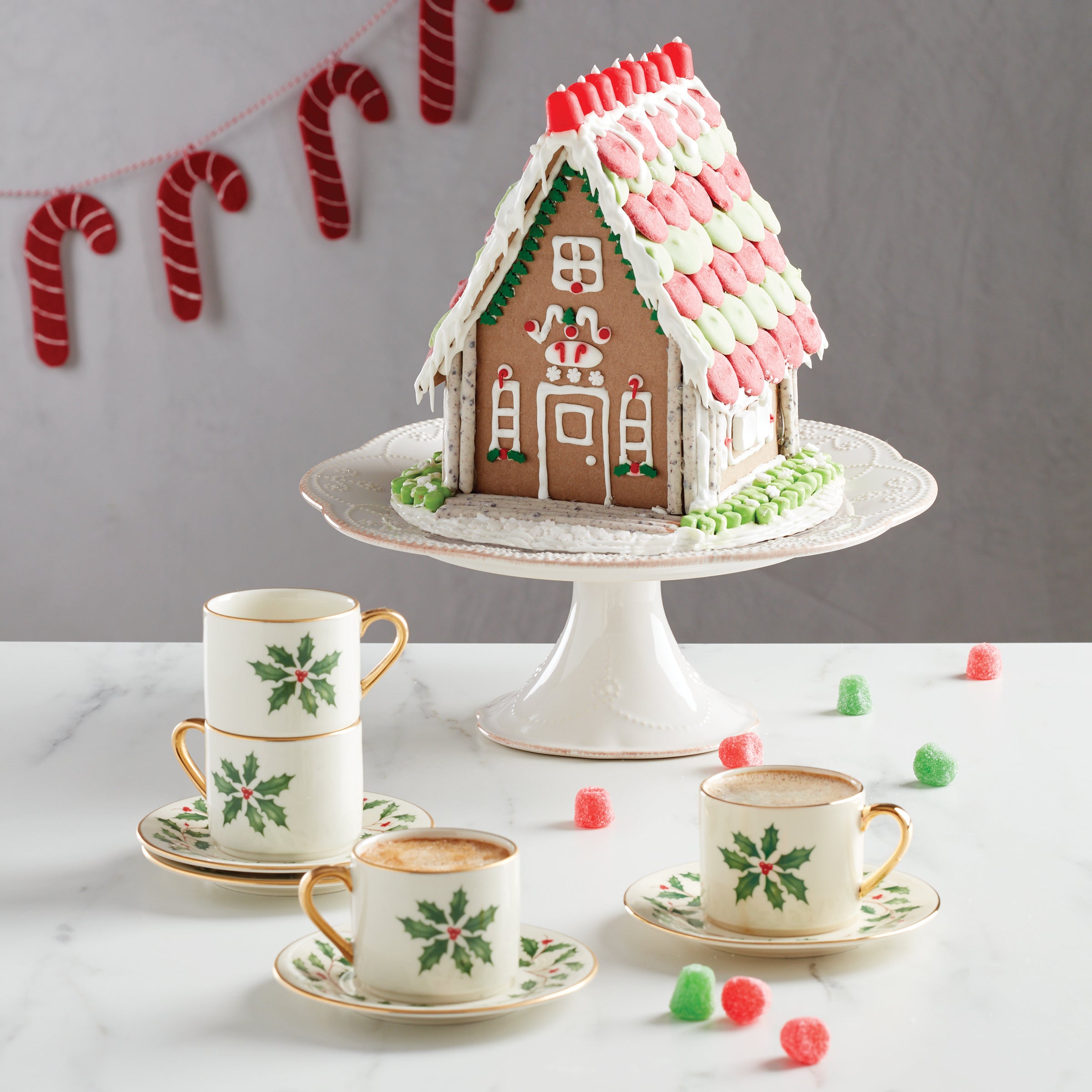 Premium Espresso Cup and Saucer Set - 4 Piece Coffee Cups for Holiday Gifts, Dinner Parties & Home Decor | Ceramic Coffee Mugs with Elegant Design