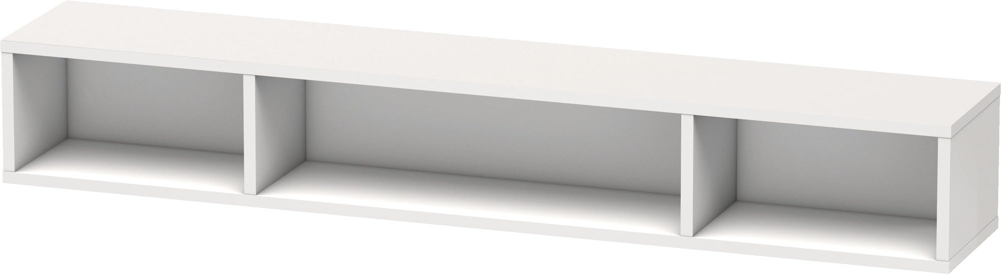 Duravit L-Cube Wall Shelf - White 3-Tier Bathroom Storage Organizer for Towels, Toiletries & Decor | Modern Space-Saving Solution for Small Bathrooms