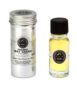 NHR Organic May Chang Essential Oil (Litsea Cubeba) - 100% Pure, Natural Aromatherapy Oil - 10ml Bottle for Diffusers, Massage & Stress Relief