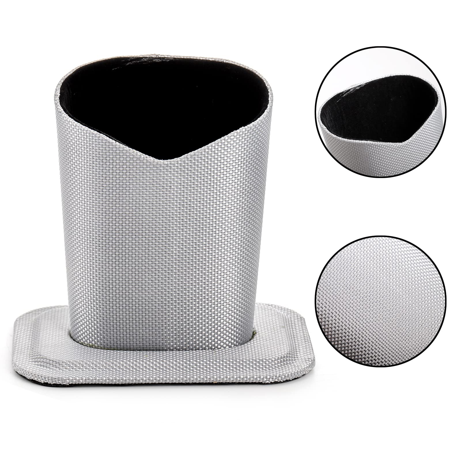 Lyellfe 4 Pack Eyeglasses Holder Stand - Modern Glasses Case with Soft Lining for Desk & Nightstand - Black & Silver - Perfect for Office, Home & Travel Organization
