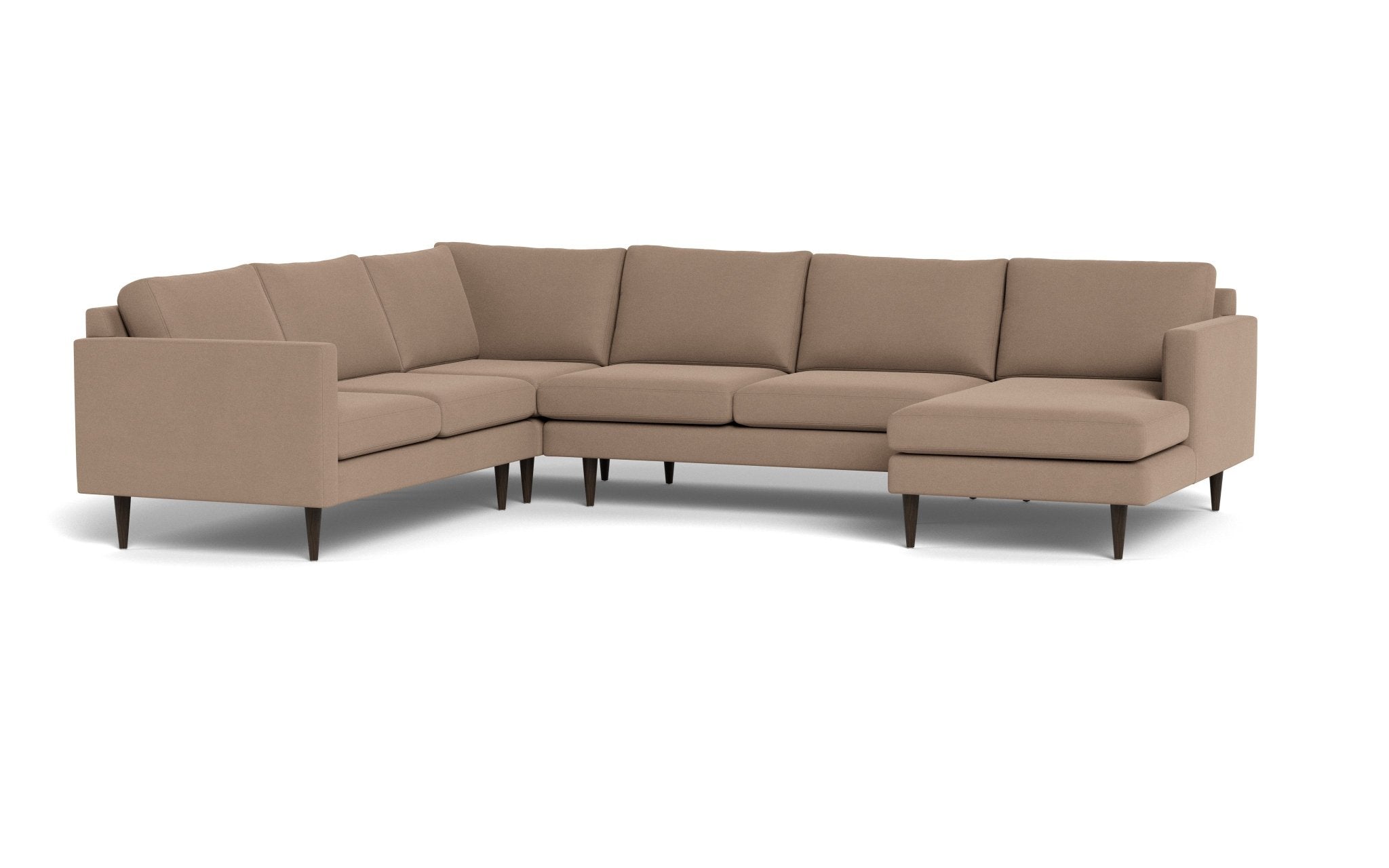 Wallace 131 Modern Untufted Corner Sectional Sofa with Right Chaise - Perfect for Living Room, Lounge & Family Room Comfort