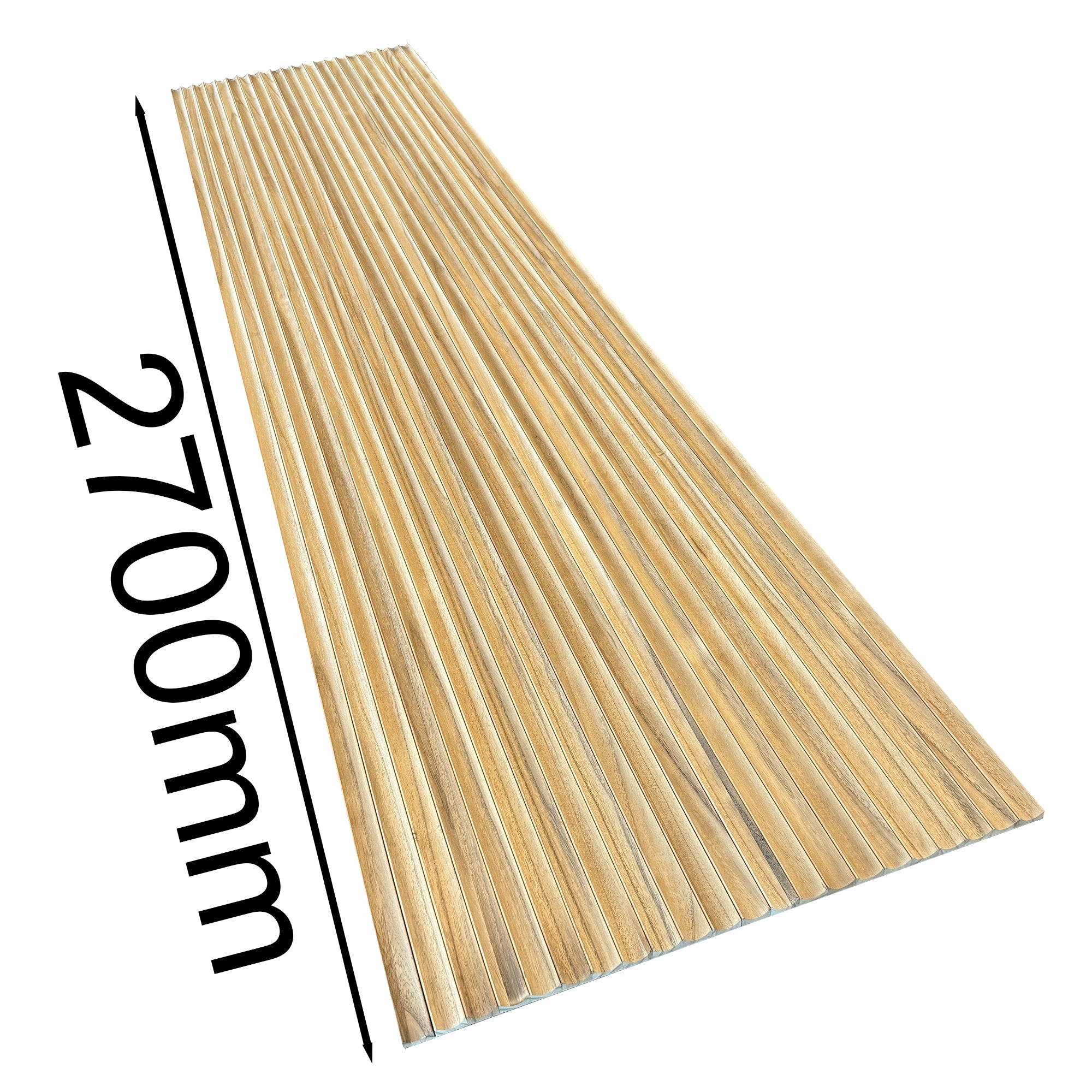 WOODFLEX Flexible Solid Paulownia Wood Slat Wall Panel - 2700mm x 600mm Wave Design - Perfect for Modern Home & Office Decoration, Accent Walls, and Interior Design Projects