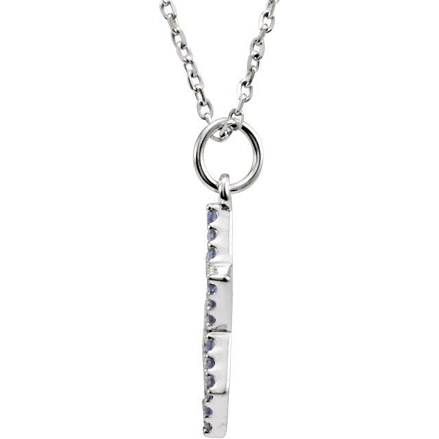 4K White Blue Sapphire Star of David Pendant Necklace - 16 Inch Solid Gold Chain for Women - Elegant Jewish Jewelry Gift for Hanukkah, Wedding & Special Occasions