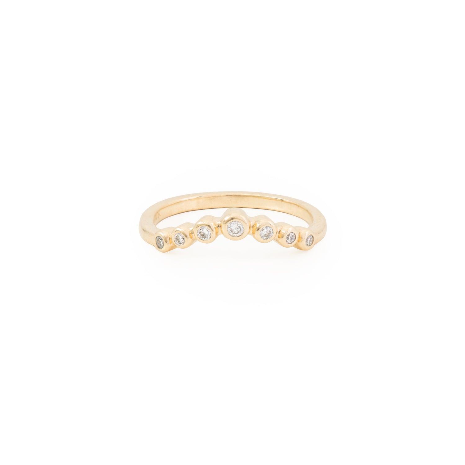 7 Diamond Constellation Halo Ring - Elegant Wedding Band, Anniversary Gift for Her, Perfect for Proposals & Special Occasions