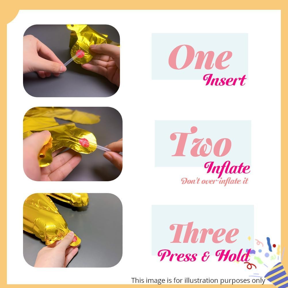 Golden Balloon Banner for Birthday Party Decorations - Lucky Birthday Party Supplies for Festive Celebrations, Baby Showers & Special Events