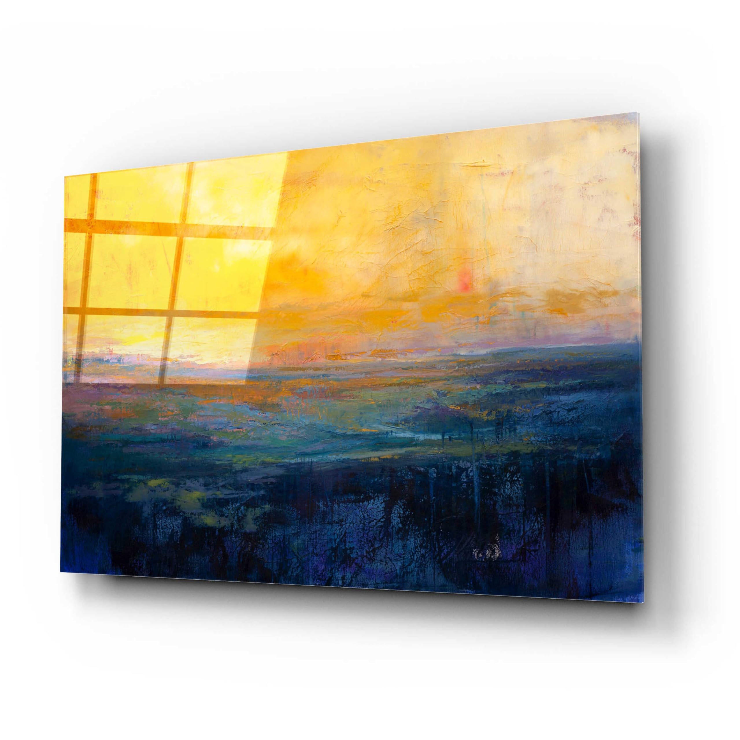 Patrick Dennis 'Divine Perfection' Acrylic Glass Wall Art - 24x16 Inches Modern Abstract Painting for Living Room, Bedroom & Office Decor