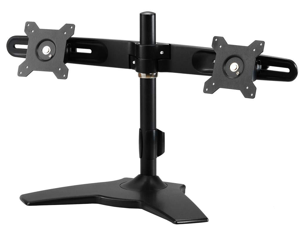 Dual Monitor Desk Mount Stand Base - Heavy Duty Adjustable VESA Mount for 13-32 Inch Screens - Perfect for Home Office, Gaming & Workspace Setup