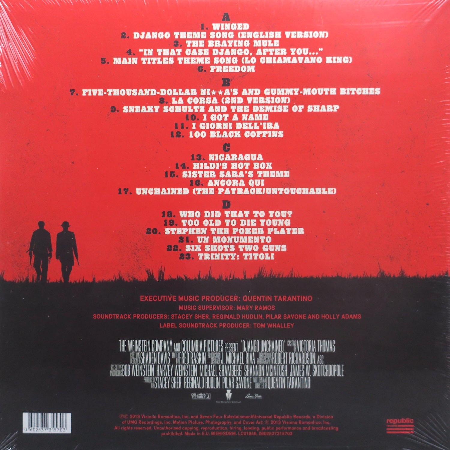 Django Unchained Original Motion Picture Soundtrack Vinyl 2LP Record - Perfect for Movie Lovers & Vinyl Collectors - Great for Home Entertainment & Music Enthusiasts
