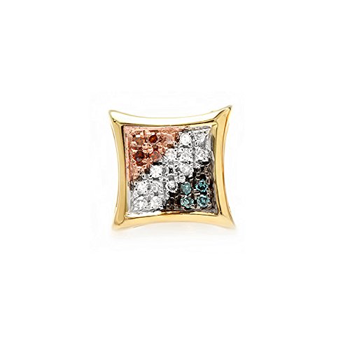 Dazzlingrock 0.05ct Blue White Red Round Diamond Micro Pave Kite Stud Earrings - Elegant Gift for Women, Perfect for Weddings, Parties & Special Occasions