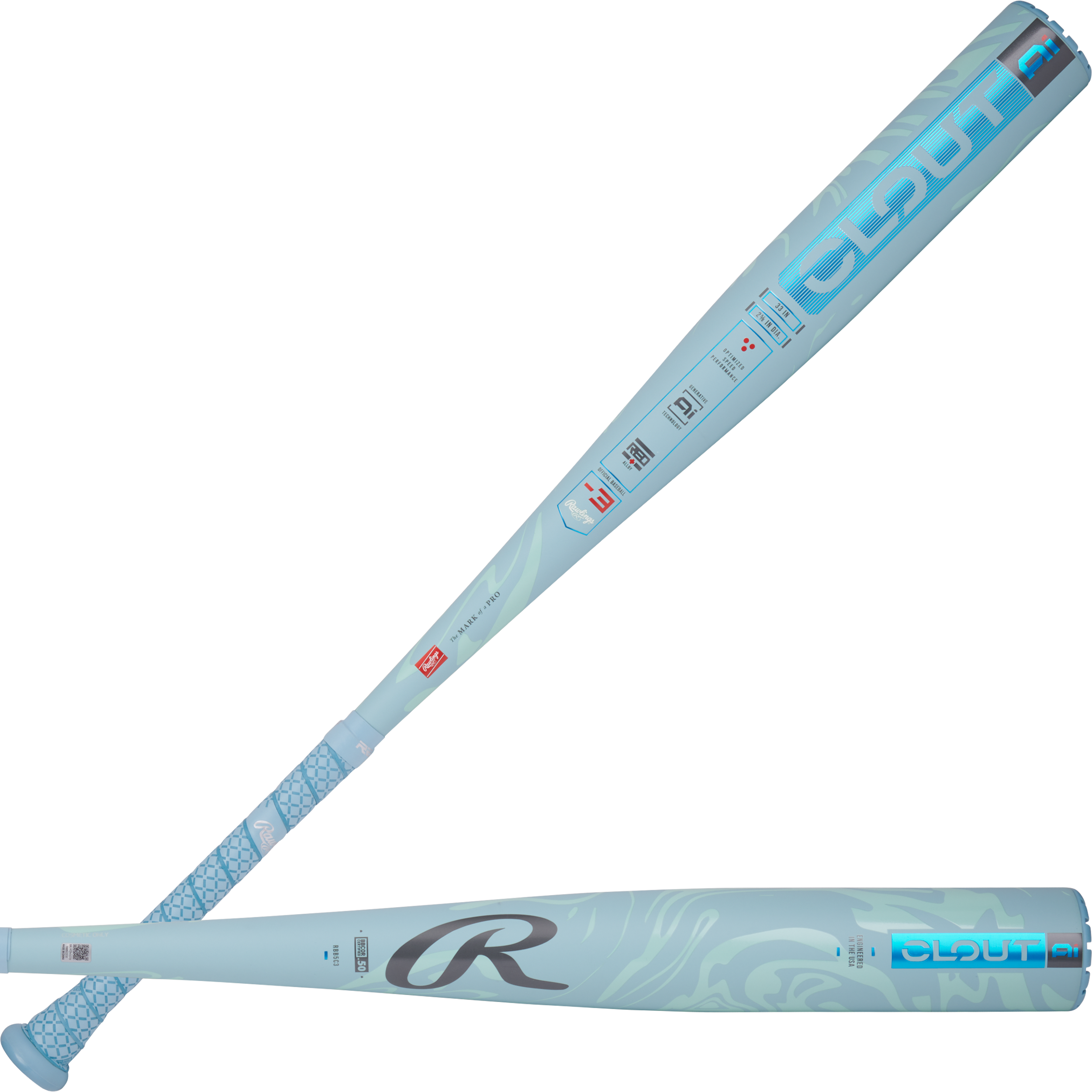 Rawlings Clout Ai BBCOR Baseball Bat -3 Length to Weight Ratio | High Performance for Competitive Play | Perfect for High School & College Baseball Games