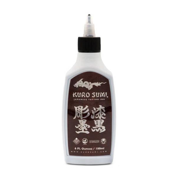 Kuro Sumi Zhang Po Devil Double Dark Black Tattoo Ink 6oz - Professional Tattoo Artist Supplies for Bold & Vibrant Designs
