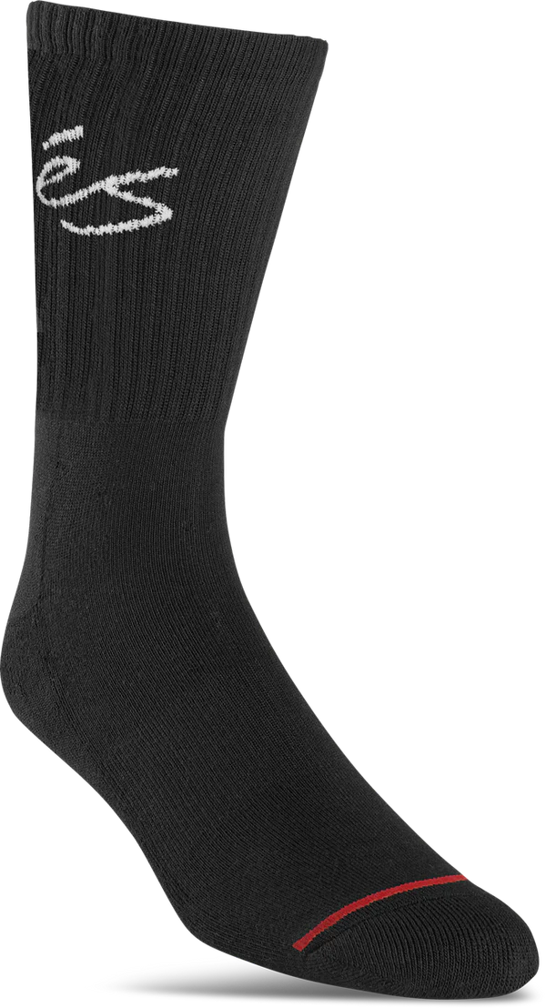 Es Script Crew Socks - Black - Comfortable Cotton Ankle Socks for Men & Women - Perfect for Casual Wear, Sports & Everyday Use