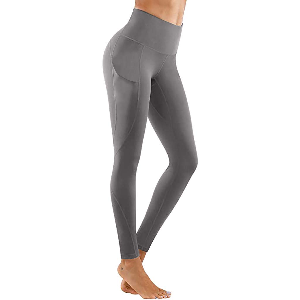 iQKA Women's High Waisted Yoga Pants with Pockets - Stretchy, Breathable & Quick-Dry Workout Leggings for Yoga, Running, Gym & Lounge Wear