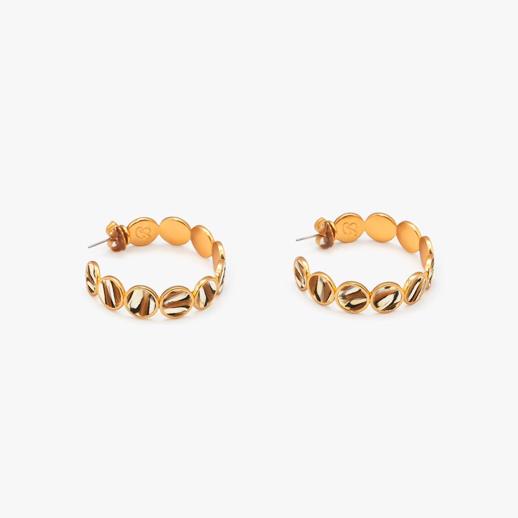 Tiger Hoop Earrings for Women - Stylish Gold Animal Print Fashion Jewelry - Perfect for Parties, Date Nights & Everyday Wear