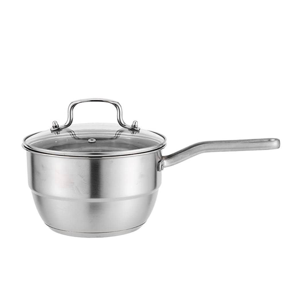 FRCOLOR Stainless Steel Nonstick Saucepan - 3QT Milk Pot, Pasta Cooker & Melting Pan with Heat-Resistant Handle | Perfect for Baby Food, Noodle Soup, Milk Heating & Kitchen Cooking