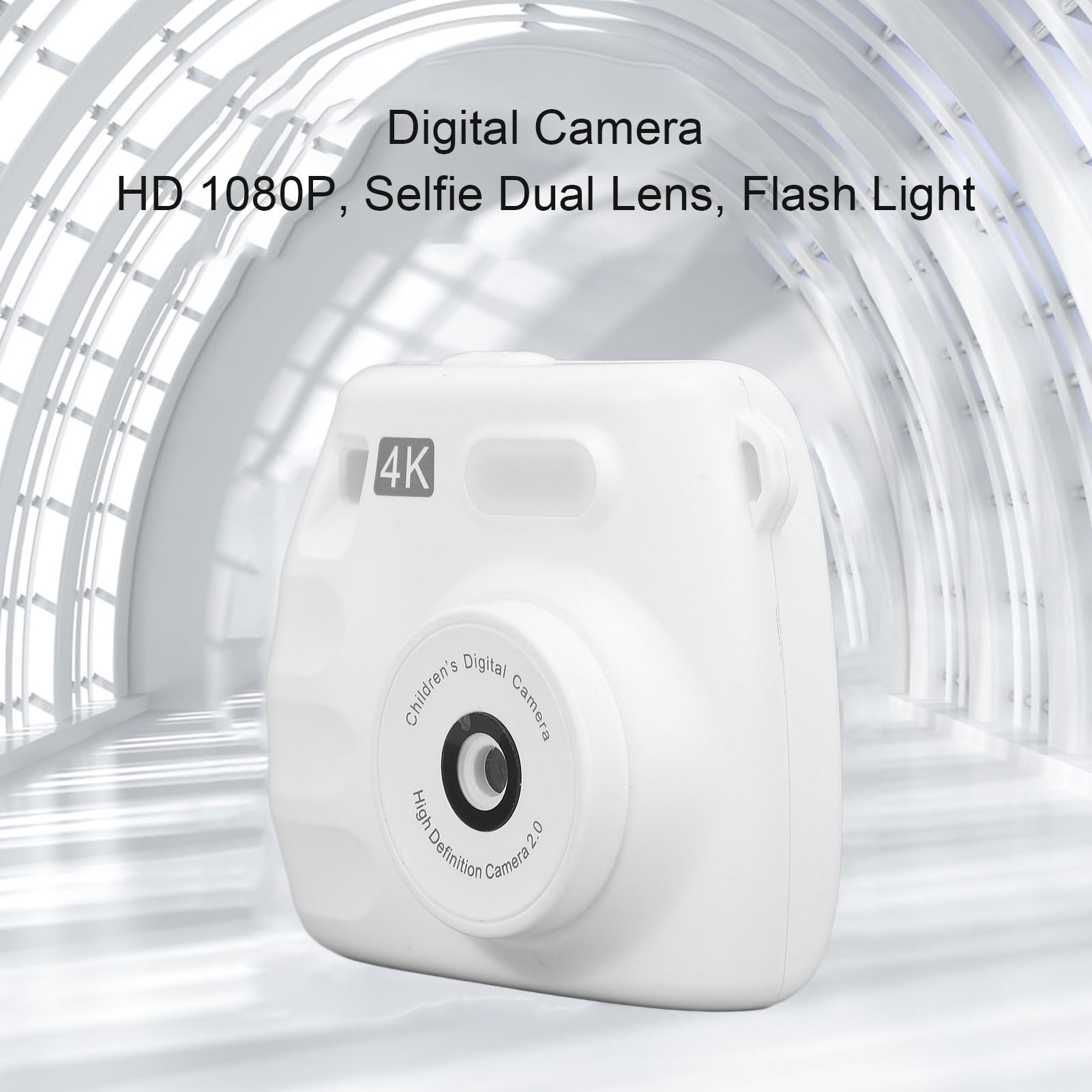 HD 1080P Digital Camera with 48MP Dual Lens & 2.0 Inch Screen - Compact Point and Shoot Camera for Vlogging, Travel, Teens and Students (White) | Perfect for YouTube Videos, Family Events & Outdoor Adventures
