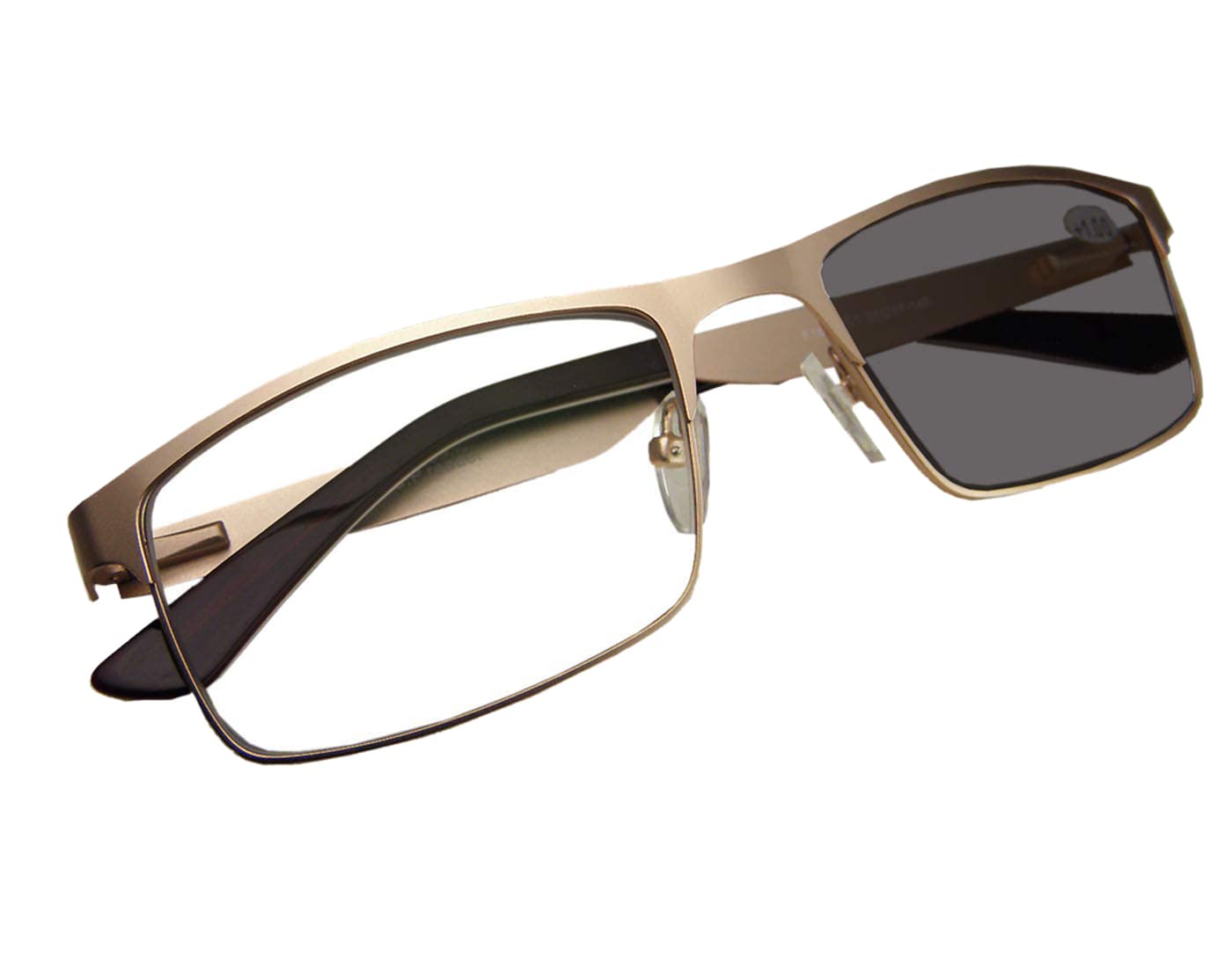 Circleperson Men's Photochromic Reading Glasses with Light-Sensitive Lenses, Spring Hinges, UV Protection (55-17) - Perfect for Outdoor Reading, Driving & Indoor Use