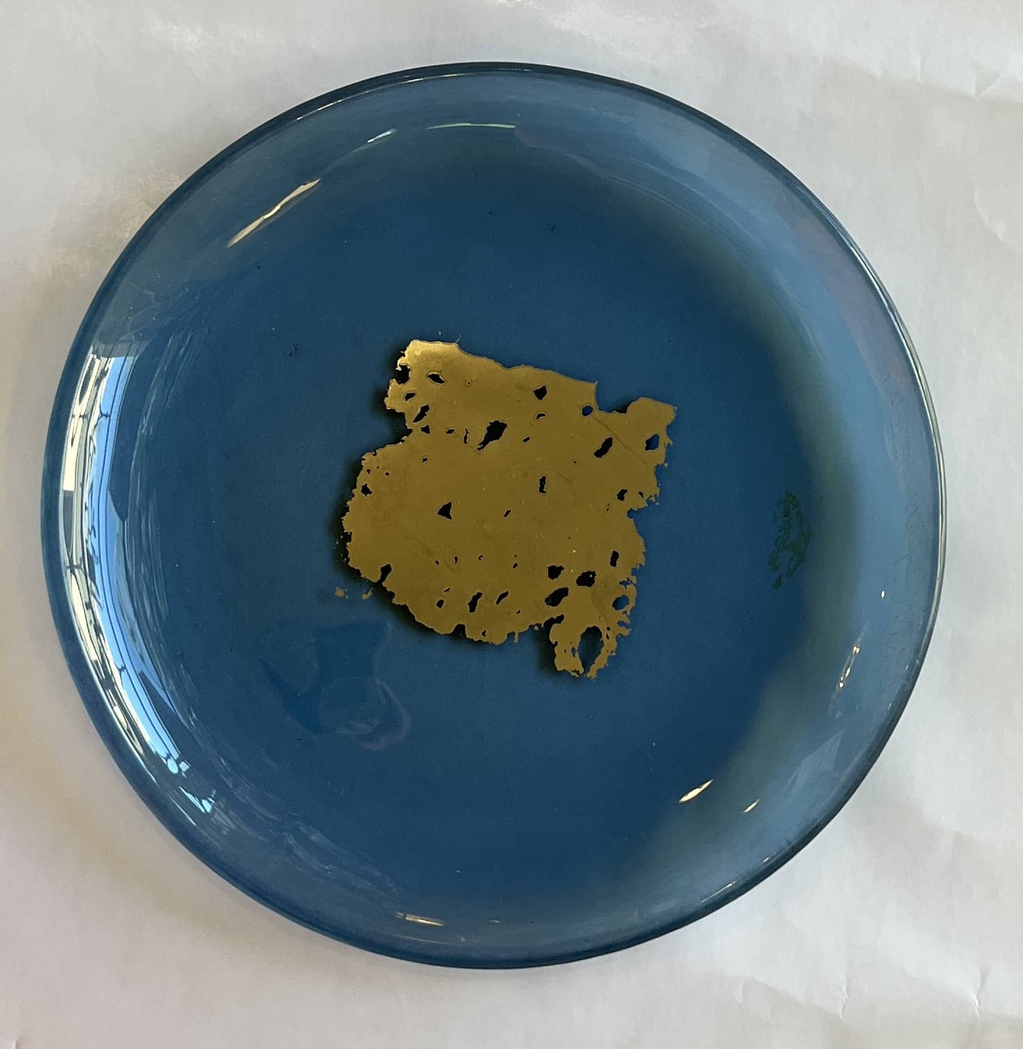 Aquaverde Ceramic Salad Plate Set of 4 - Blue Dinner Plates for Healthy Eating, Perfect for Salads, Appetizers & Small Meals - Elegant Tableware for Restaurants, Dinner Parties & Everyday Use