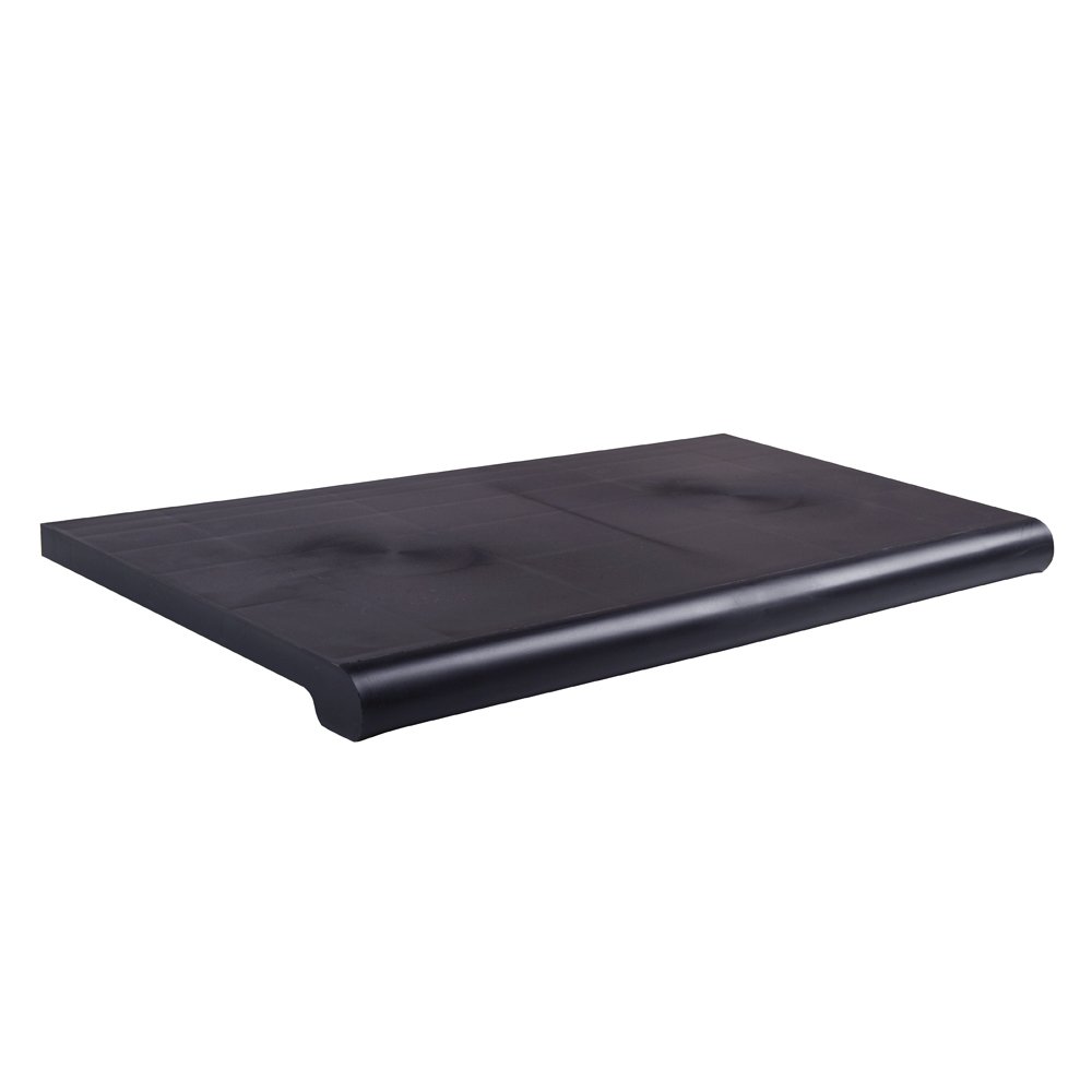 Only Garment Racks 13''D x 24''L Injection Molded Bullnose Shelves - Black - Set of 4 - Durable Closet Organization & Retail Display Shelving for Clothing Storage