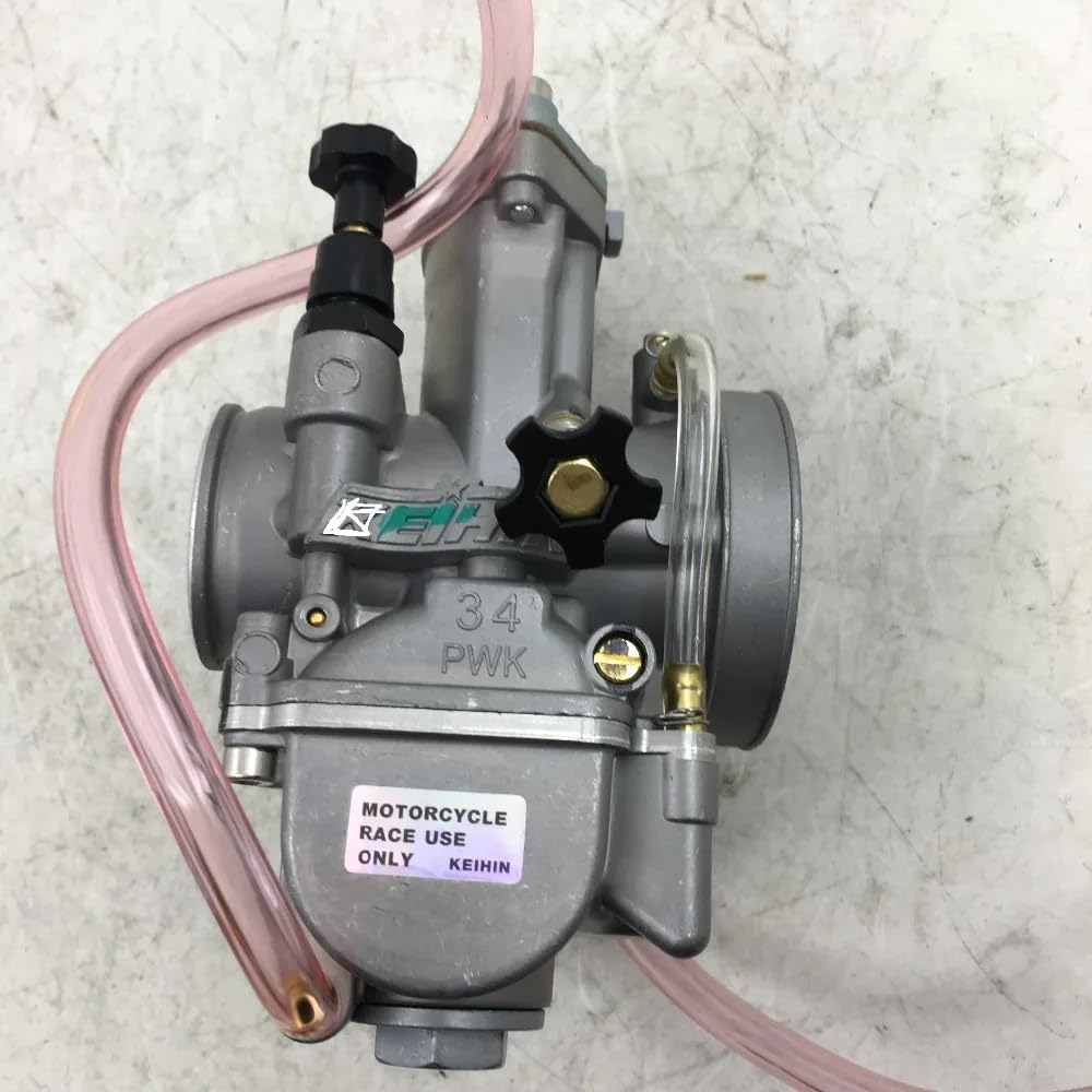 High-Performance 34mm Carburetor for KEiHIN KOSO OKO PWK 34 - Compatible with Dirt Bikes, Pit Bikes, ATVs & Go Karts - Improved Airflow & Fuel Efficiency for Off-Road Racing & Trail Riding