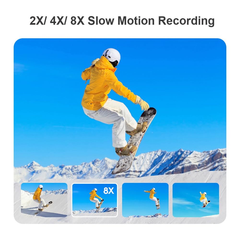 Youdefa Wearable 4K 30FPS WiFi Action Camera with Wide Angle Lens, APP Control & Long Battery Life - Perfect for Vlogging, Sports Recording, Live Streaming and Outdoor Adventures