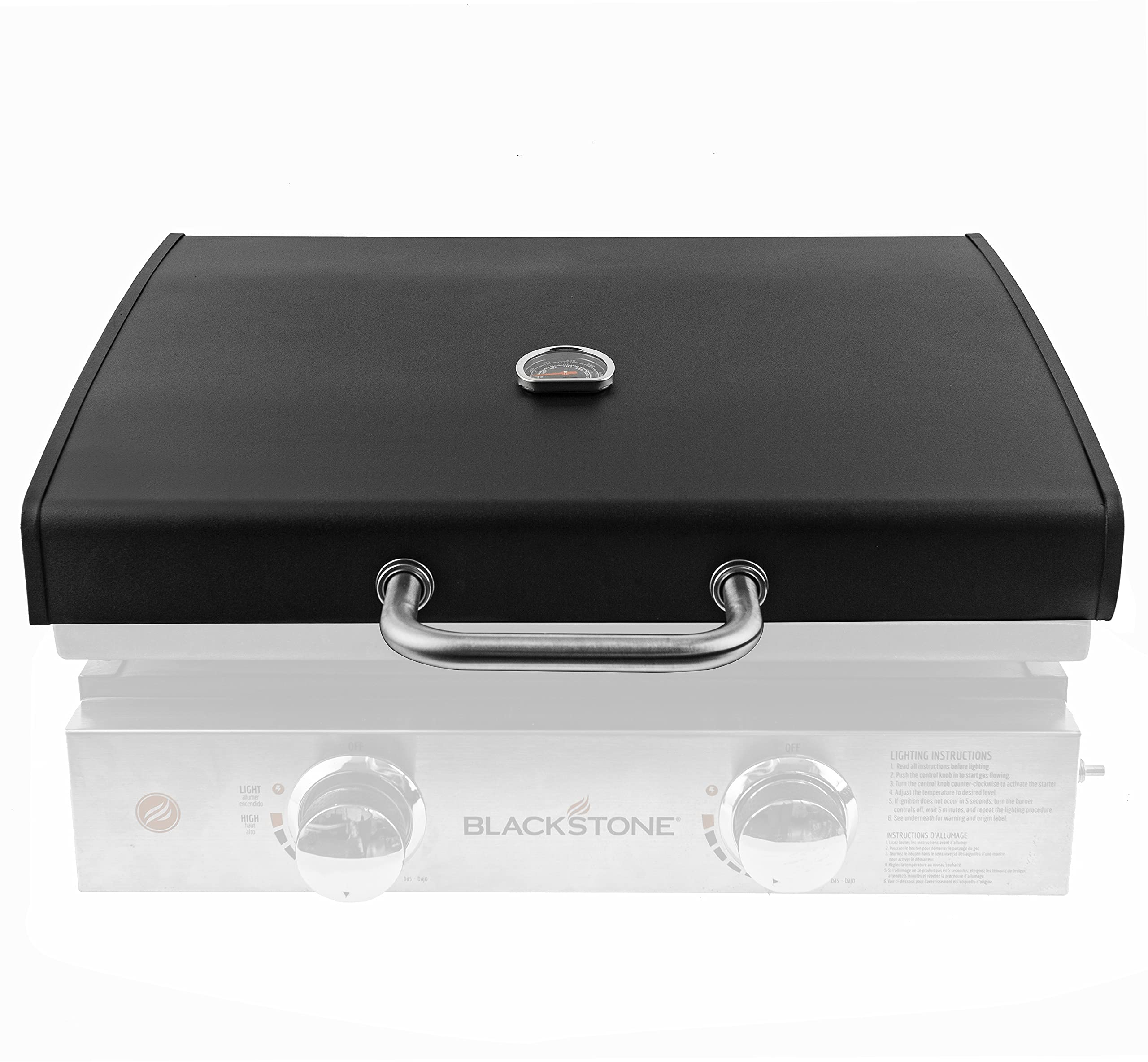 Blackstone 22 Inch Table Top Griddle Hard Cover Hood with Temperature Gauge - 5011 Griddle Hood for 22