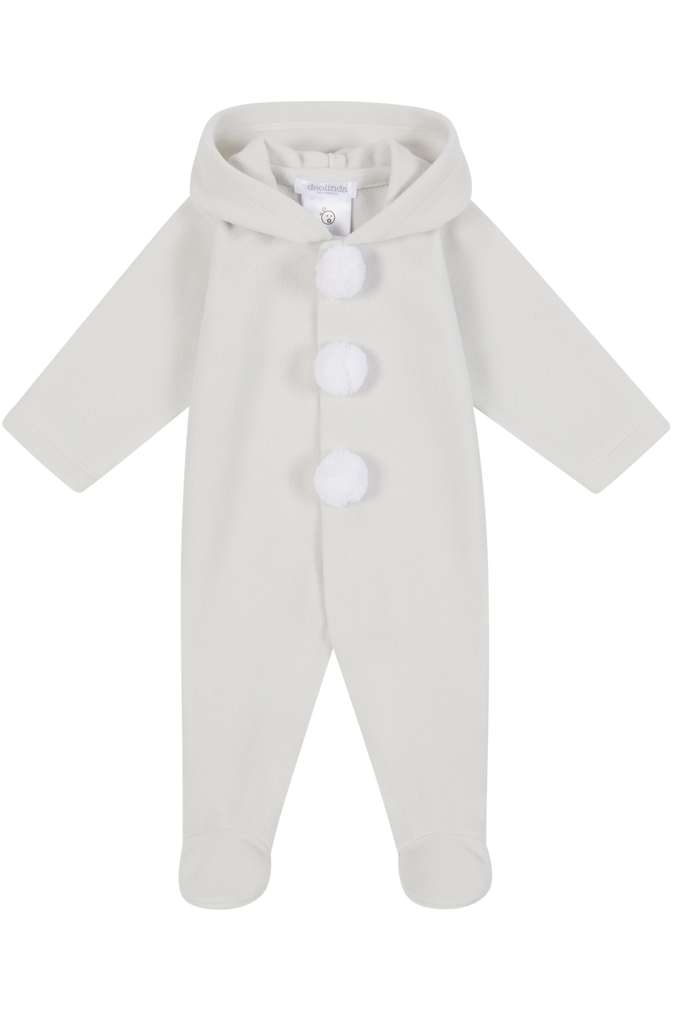 Warm and Cozy Wren Pom Pom Fleece Pramsuit for Babies - Soft Winter Outerwear for Newborns & Toddlers - Perfect for Stroller Walks, Outdoor Adventures & Cold Weather Protection
